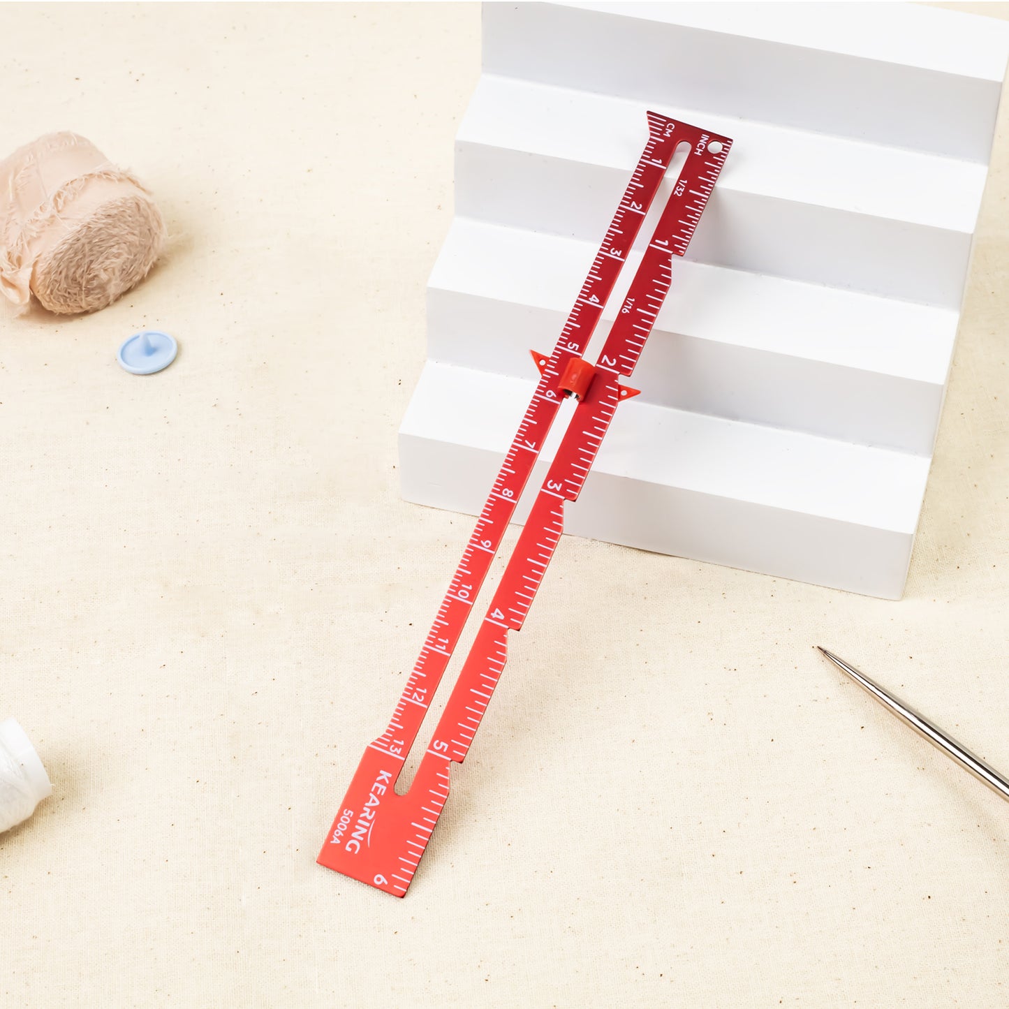 Sliding Marker Sewing Gauge for Hems, Tucks, Pleats, Buttonholes - 6" or 7"