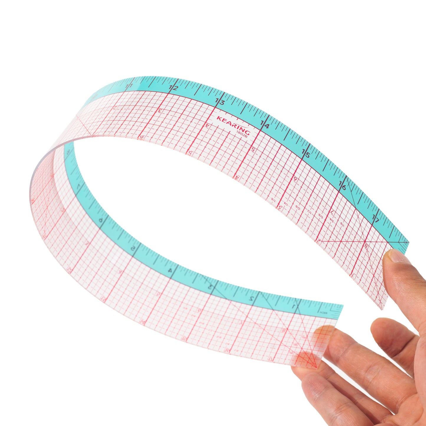 Kearing® Dual-Color Non-Slip Pattern Grading Ruler