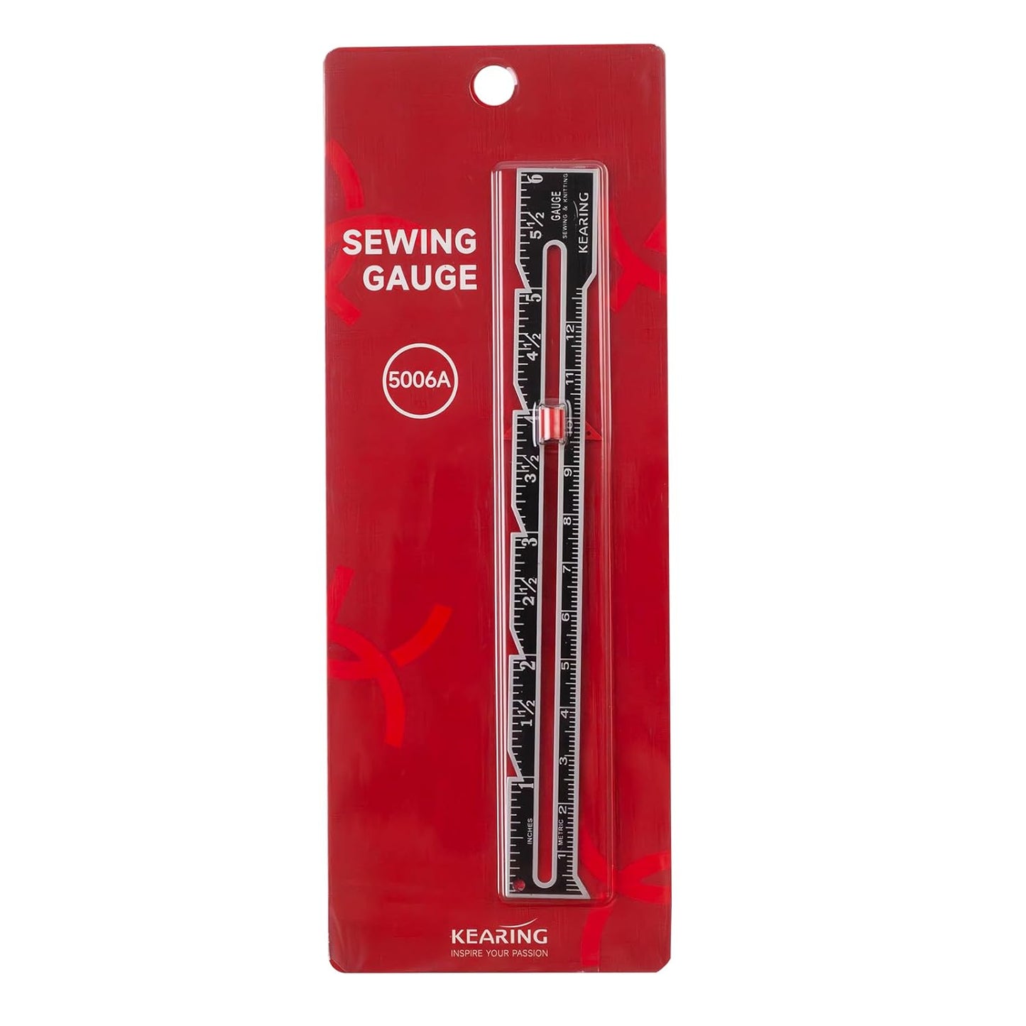 Sliding Marker Sewing Gauge 6" for Hems, Tucks, Pleats, Buttonholes