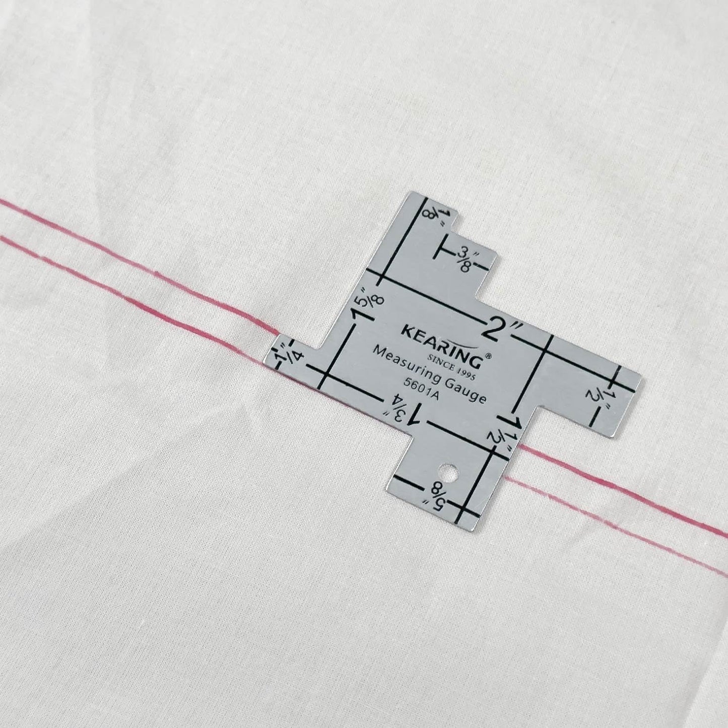 Kearing Aluminum Seam Gauge for Sewing and Quilting - Heavy Duty Measuring Gauge Ruler