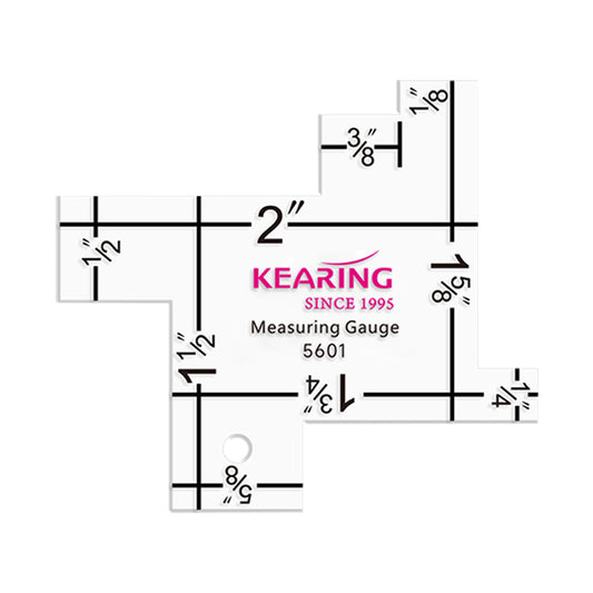 Plastic Seam Gauge for Sewing and Quilting, Measuring Gauge Ruler - 1/8" to 2"