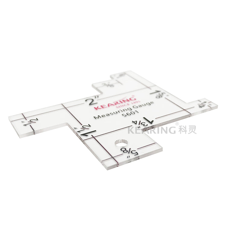 Plastic Seam Gauge for Sewing and Quilting, Measuring Gauge Ruler - 1/8" to 2"