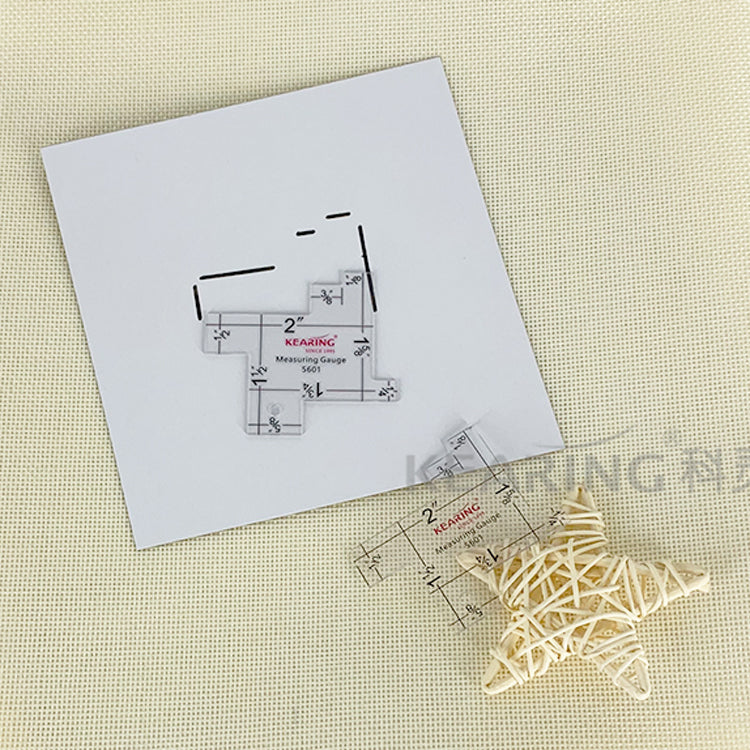 Plastic Seam Gauge for Sewing and Quilting, Measuring Gauge Ruler - 1/8" to 2"