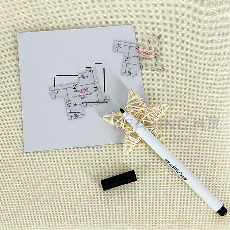 Plastic Seam Gauge for Sewing and Quilting, Measuring Gauge Ruler - 1/8" to 2"