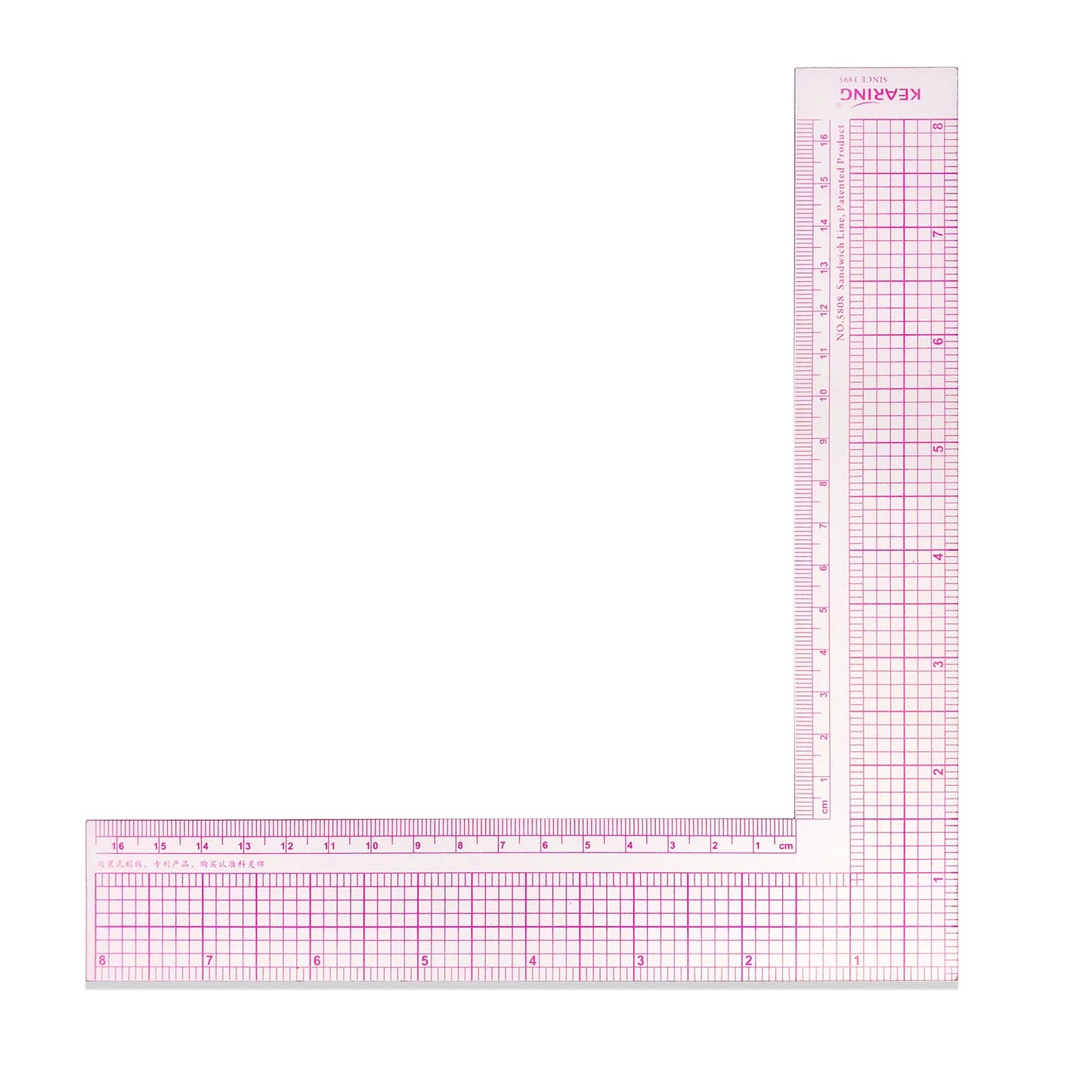 Plastic L Square Ruler, Clear Framing Square Ruler - Imperial and Metric Markings