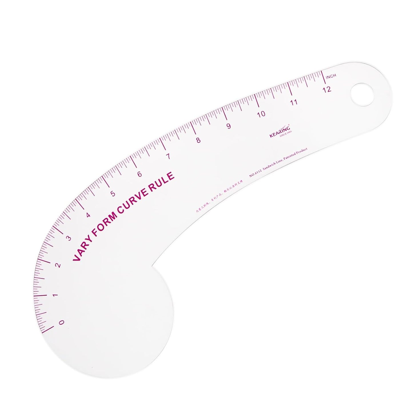Vary Form Curve Ruler for Sewing, Pattern Making, French Curve Ruler Clear