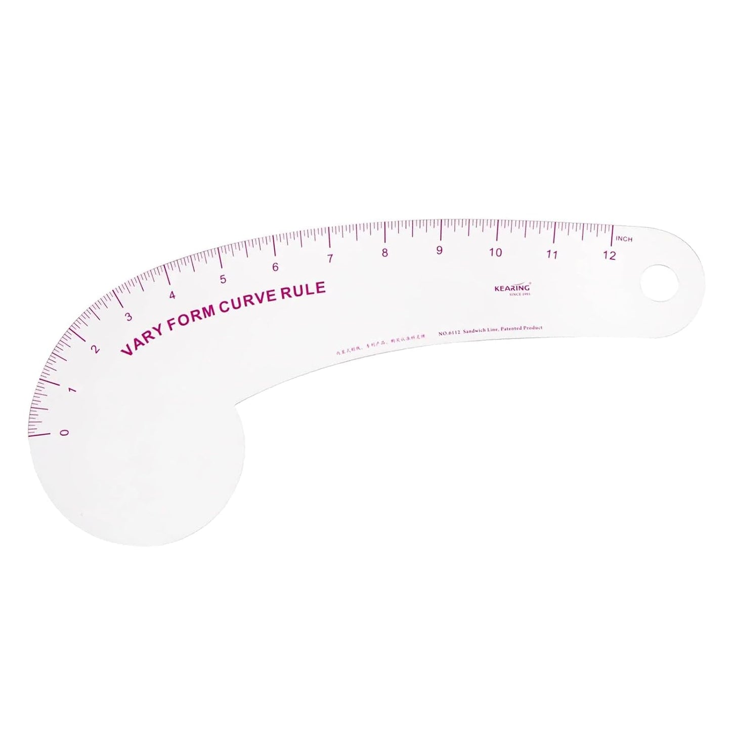 Vary Form Curve Ruler for Sewing, Pattern Making, French Curve Ruler Clear