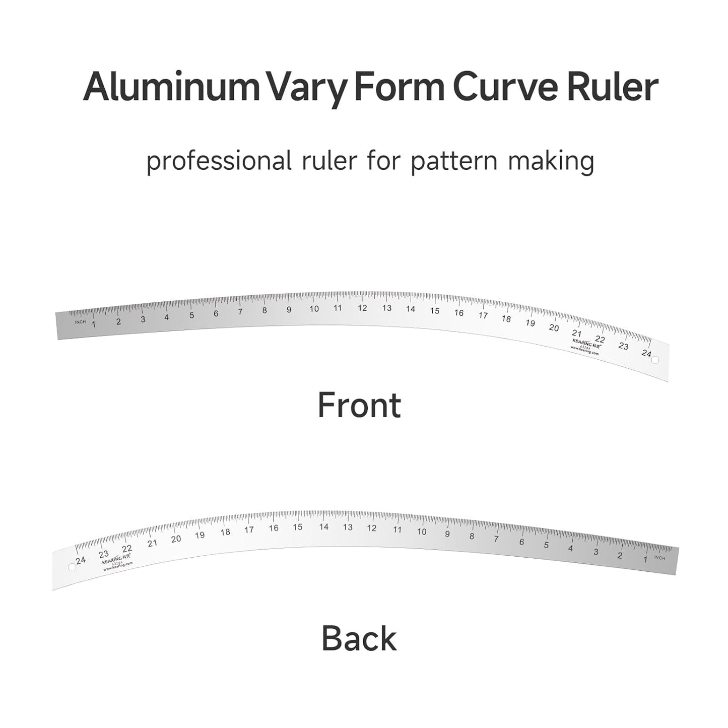 Hip Curve Ruler, Heavy Duty Aluminum 24"