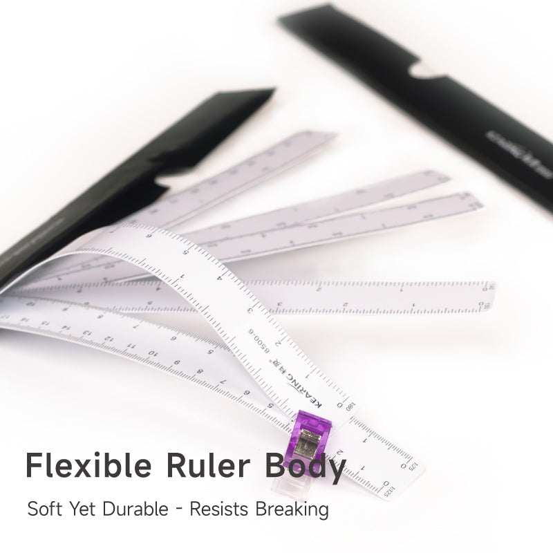 Fan-Shaped Plastic Scale Ruler – Multi-Scale Drafting & Measuring Tool