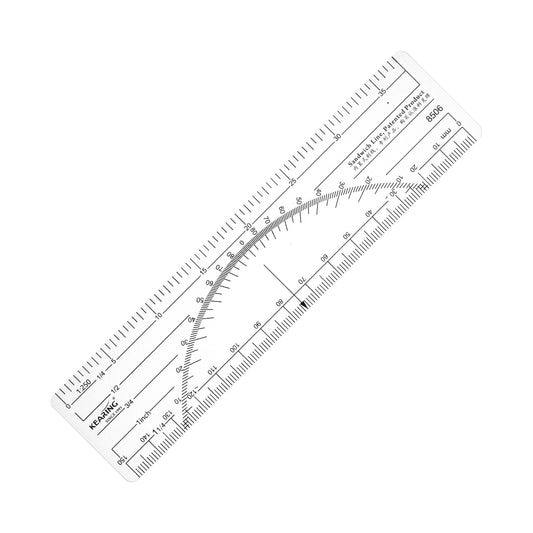 Plastic Scale Ruler 1.2mm Thick – Dual Scale Drafting & Architectural Ruler - 6" / 15cm