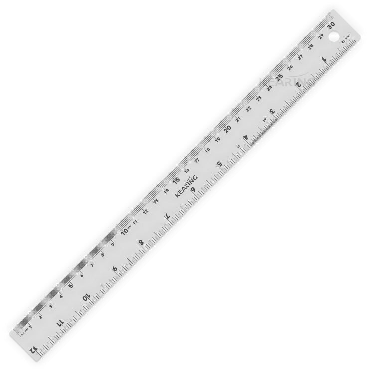 Stainless Steel Ruler with Both Imperial and Metric Markings – Assorted Sizes