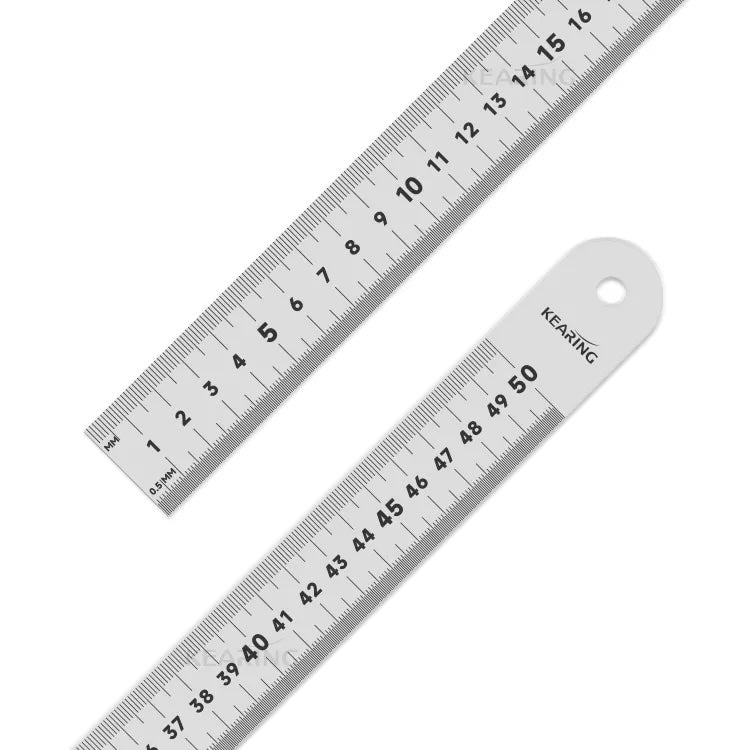 Stainless Steel Ruler with Both Imperial and Metric Markings – Assorted Sizes