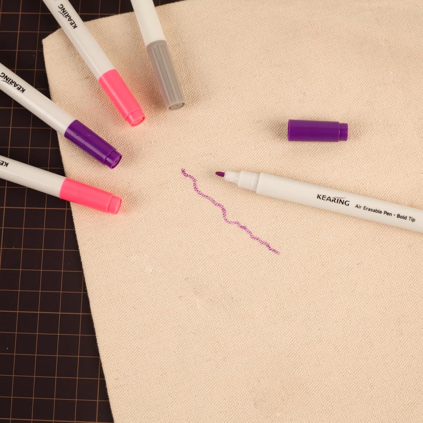 Air Erasable Pen Set for Fabric Pink or Violet, 12 Pack