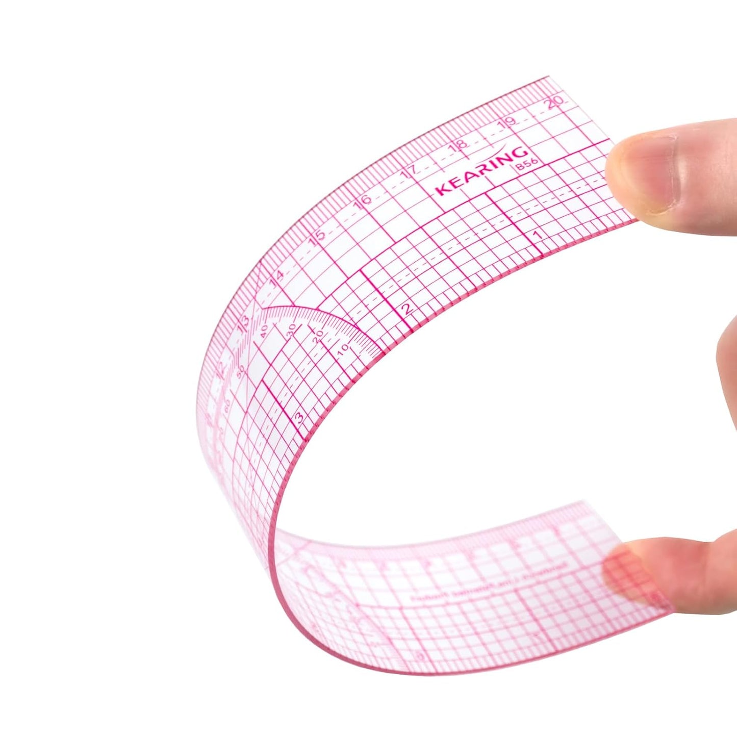 Clear Sewing Graph Ruler, Dual Imperial and Metric Markings