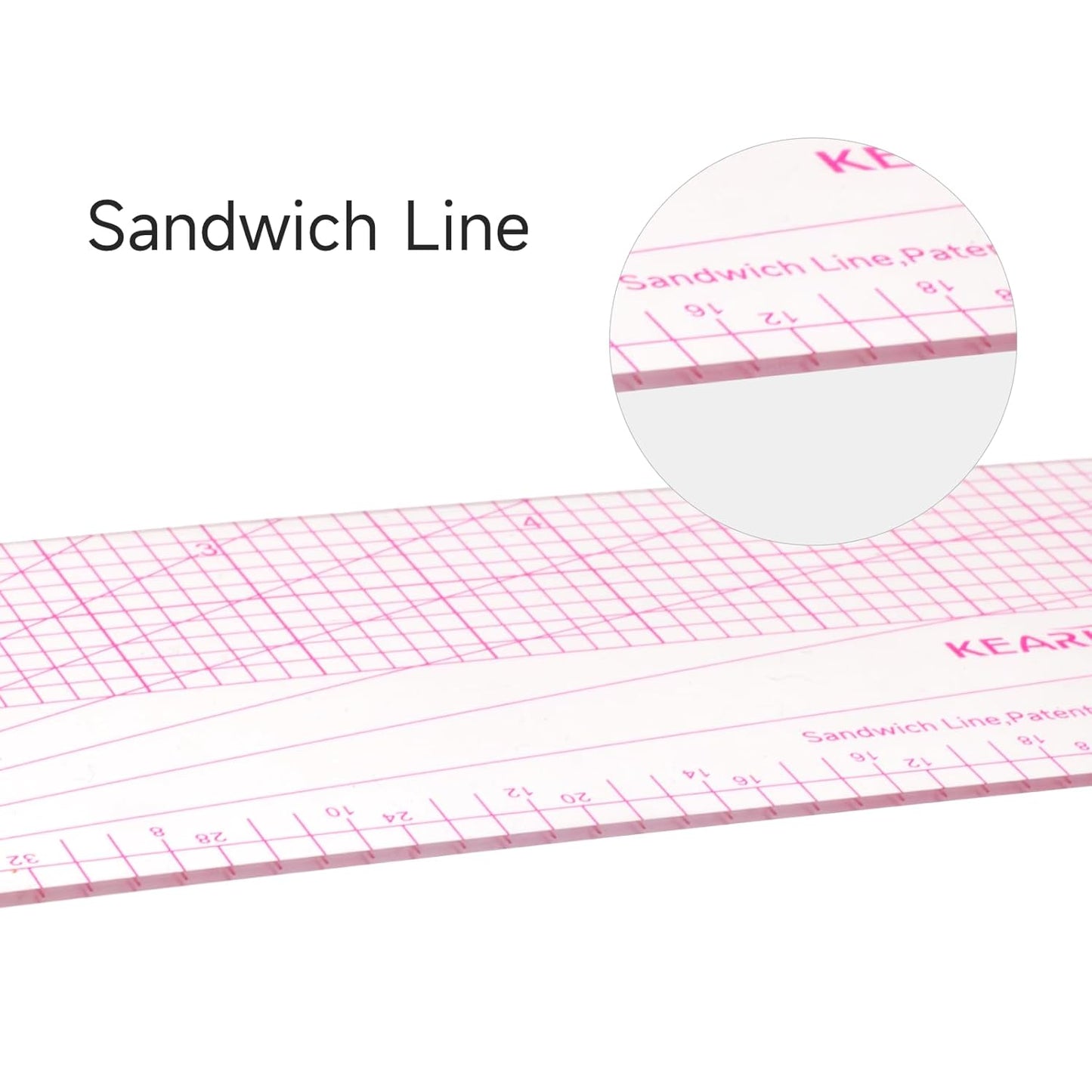 Pattern Grading Sewing Ruler, Dual Imperial and Metric Markings