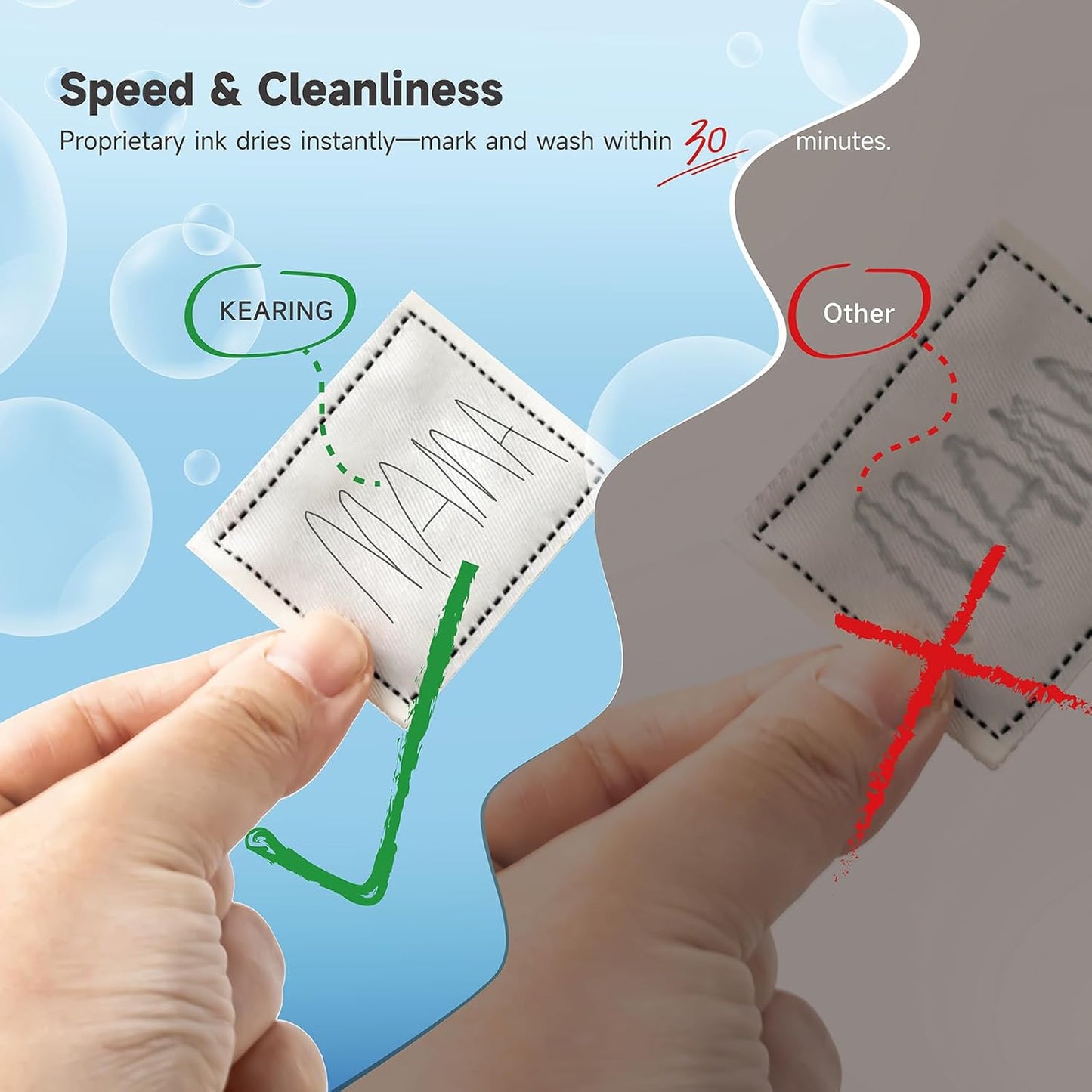 Laundry Fabric Marker - Permanent, Non-Toxic, Wash-Safe Laundry & Clothing Label Pen