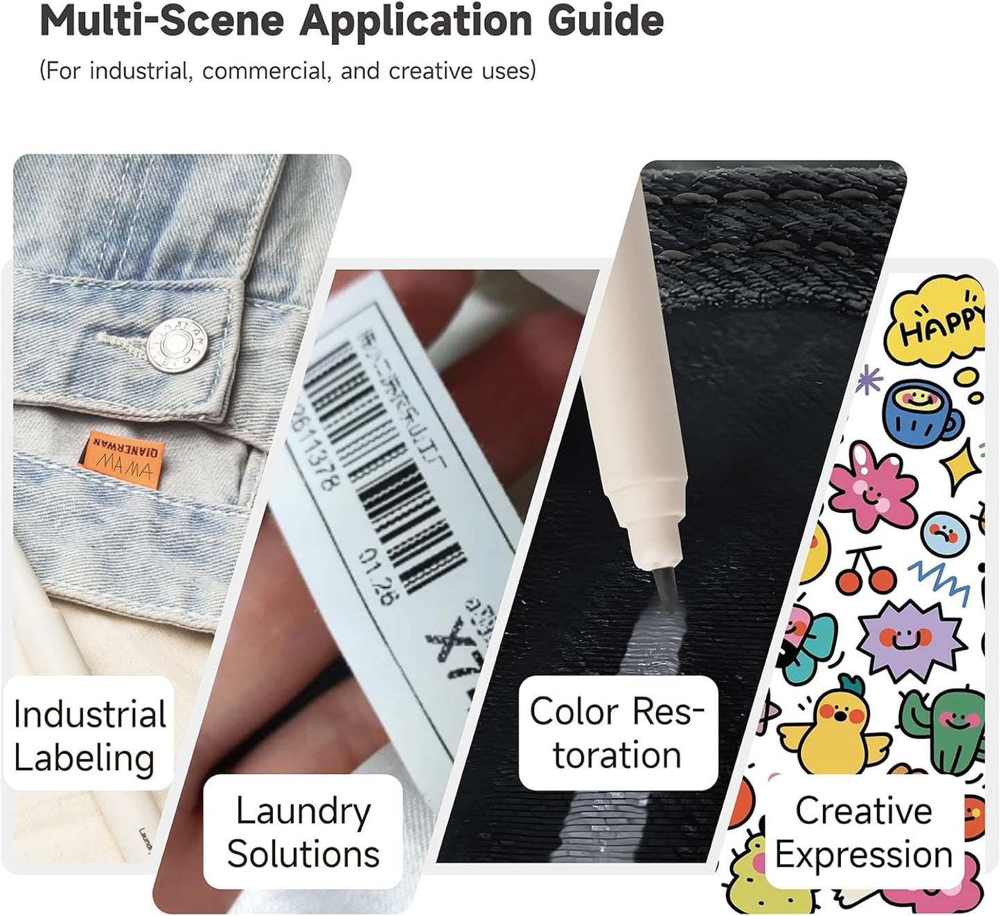 Laundry Fabric Marker - Permanent, Non-Toxic, Wash-Safe Laundry & Clothing Label Pen