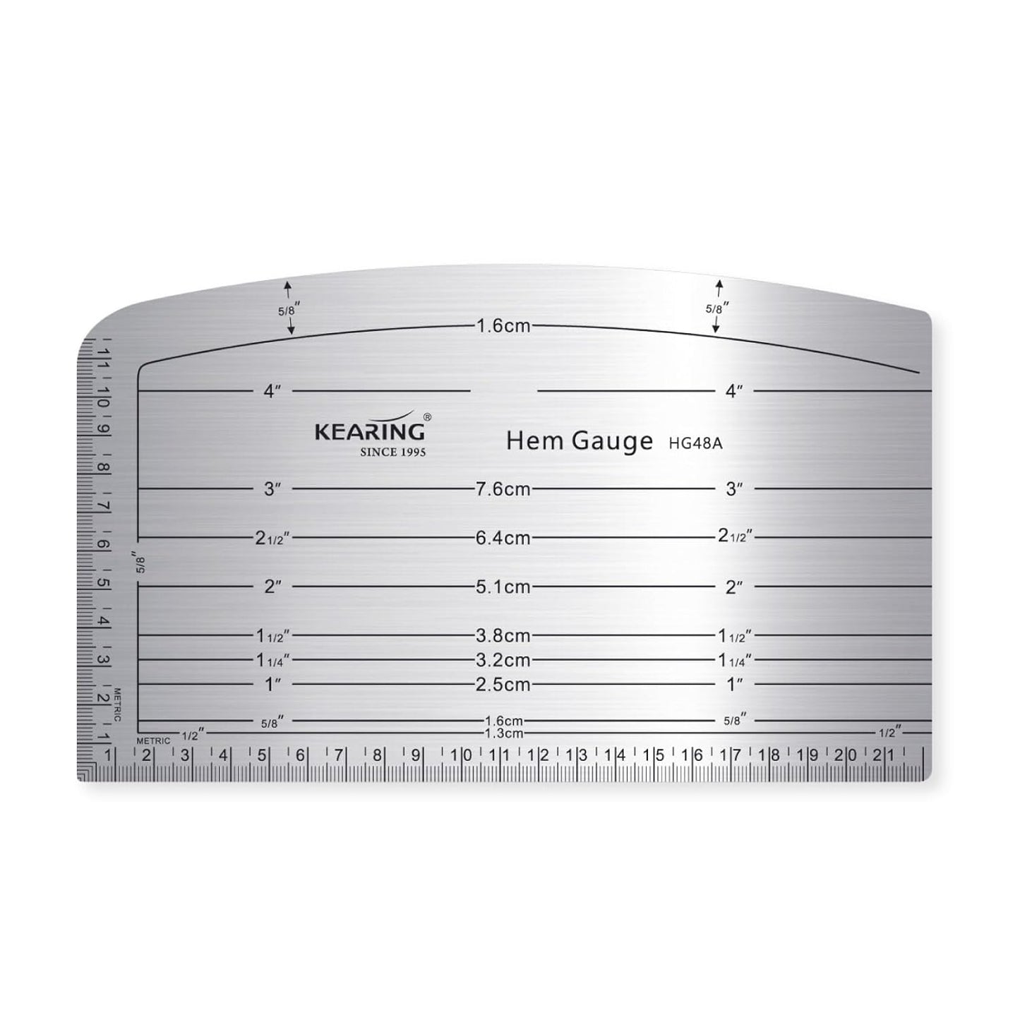 Aviation Aluminum Hot Hem Gauge, Hot Iron Ruler, Hot Press for Sewing Patterns