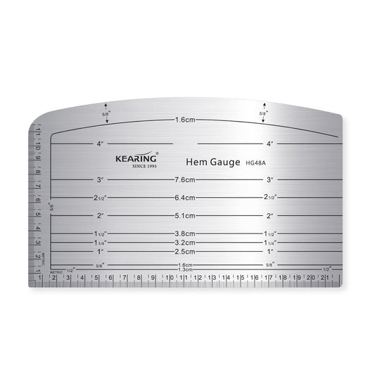 Aviation Aluminum Hot Hem Gauge, Hot Iron Ruler, Hot Press for Sewing Patterns