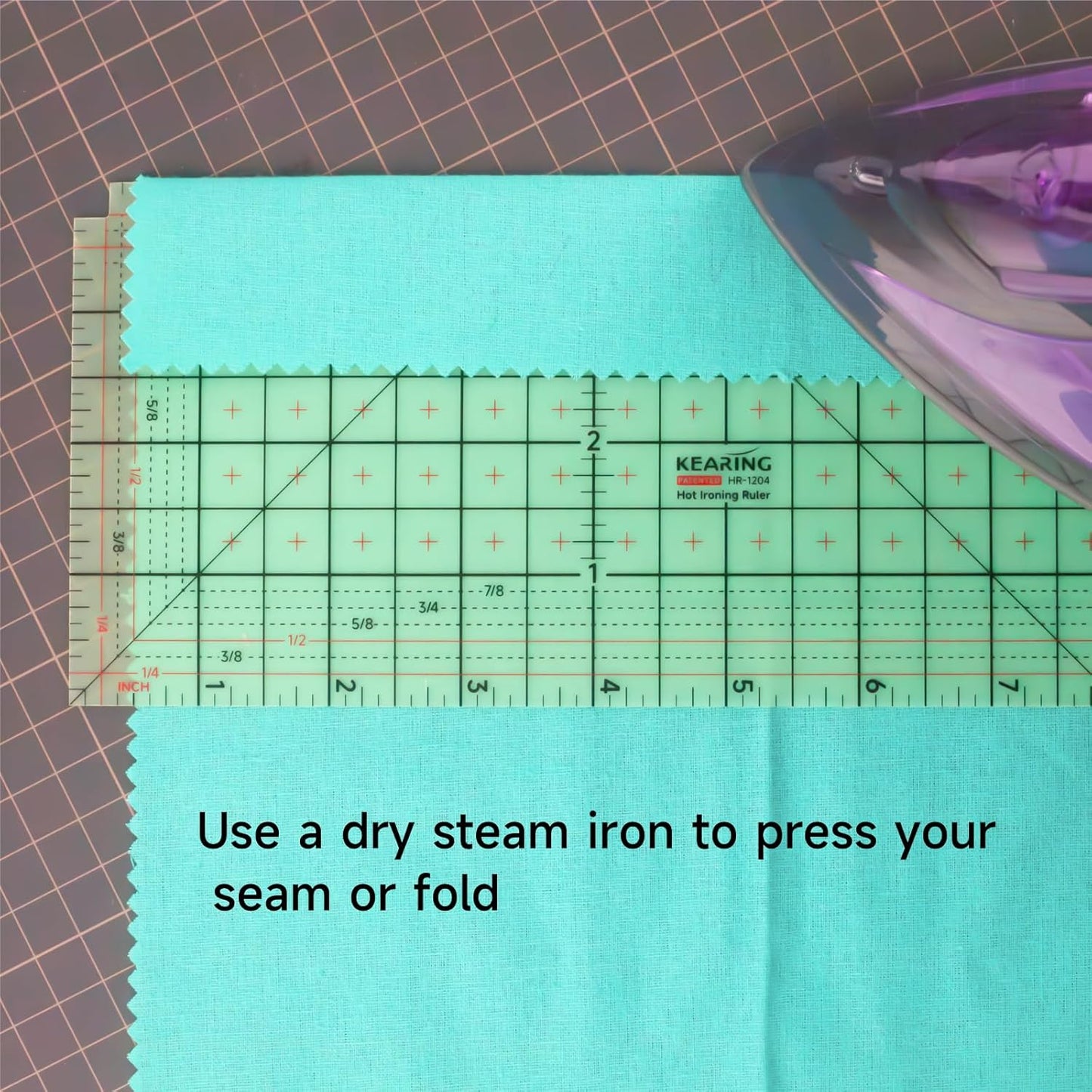 Hot Hem Ruler, Patented Heat Resistant Non-Slip Hot Ironing Ruler