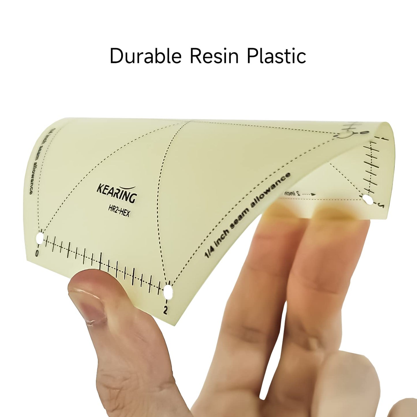 Hot Hem Ruler Template Set 5 Piece, Patented Heat Resistant Non-Slip