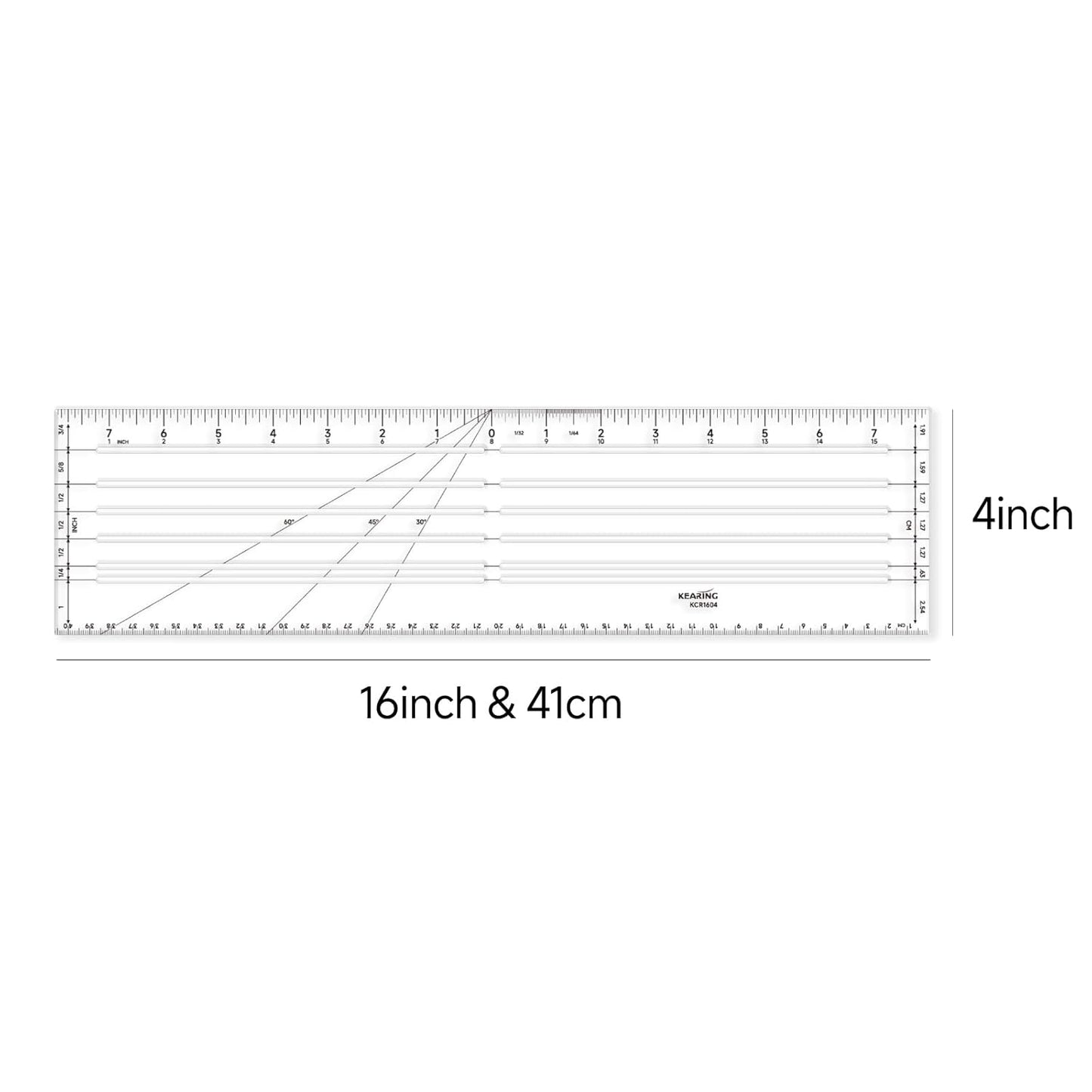Clear Plastic Zero Centering Ruler, Sewing & Quilting Ruler