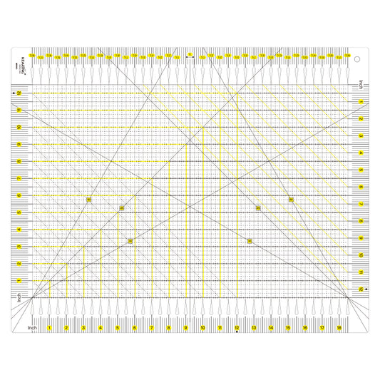 Large Slotted Quilting Ruler, Non-Slip Stripology Acrylic Ruler, 6.5" or 18.5"