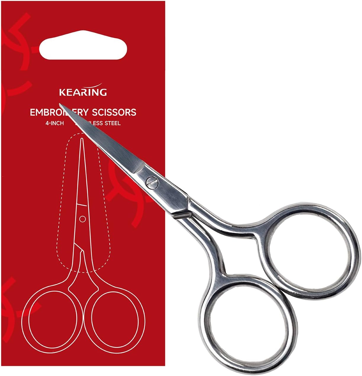 4-Inch Precision Embroidery Scissors with Blade Cover – Stainless Steel Sharp Tip Detail Shears