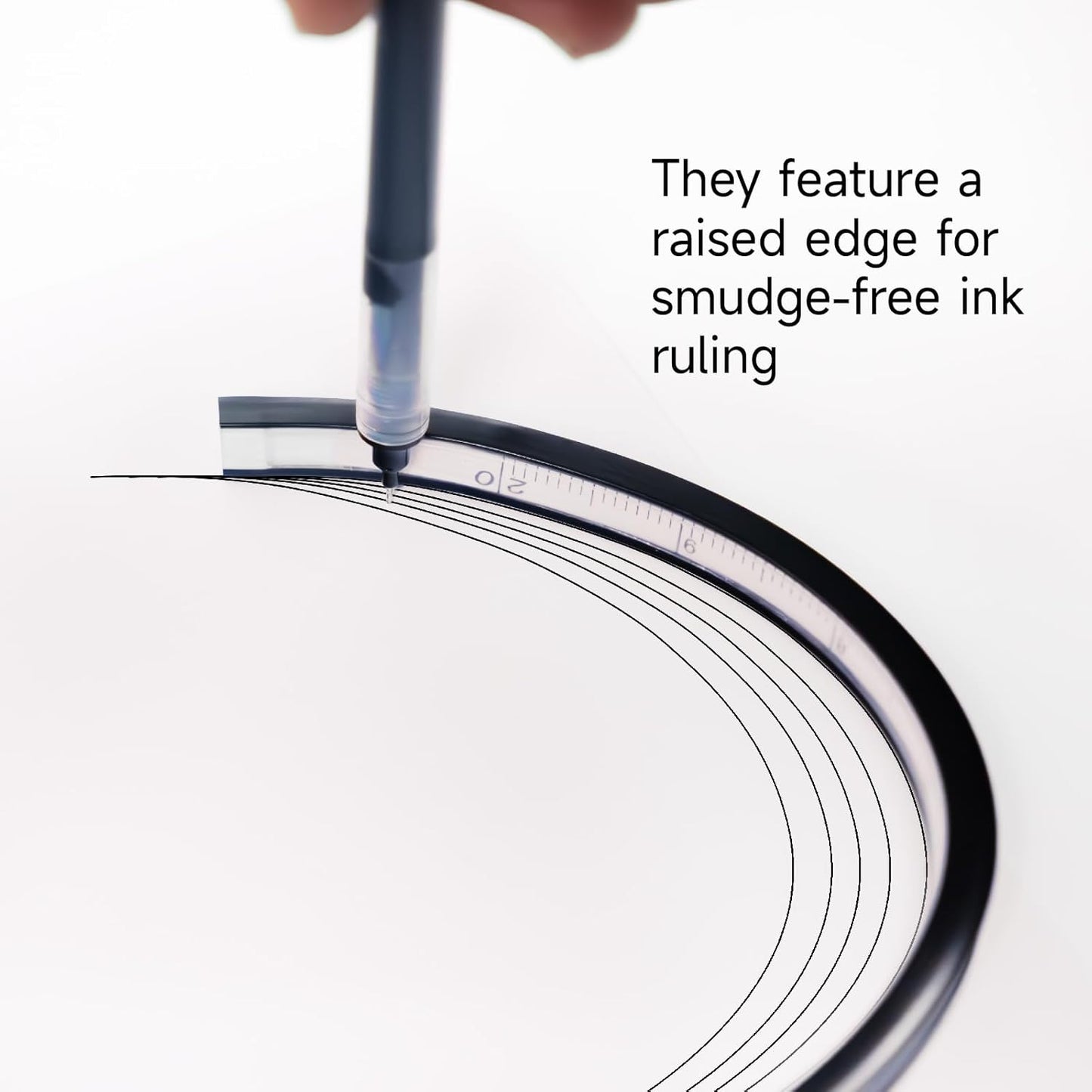 Kearing Flexible Curve Ruler, Bendable Rulers for Engineering Drawing, Sewing