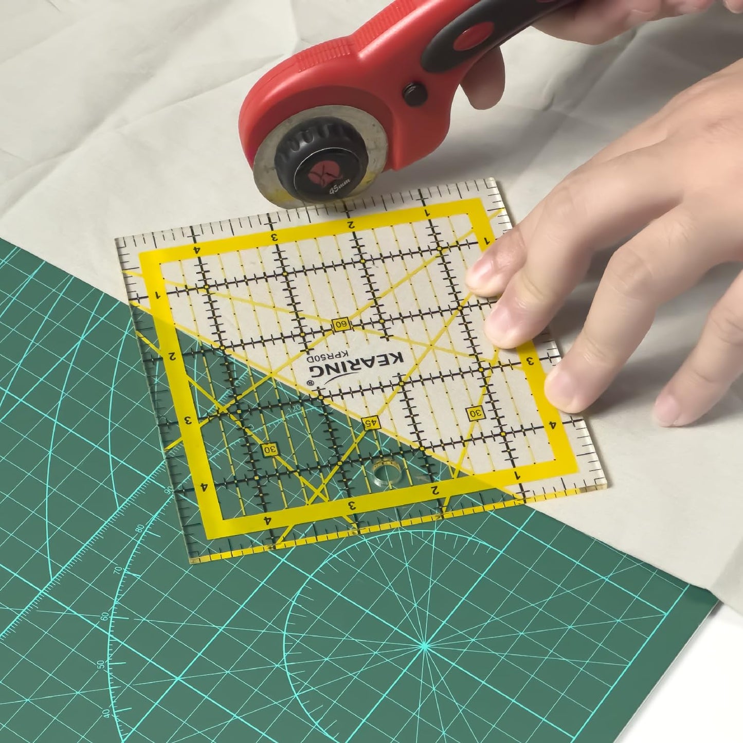 Patchwork Quilting Ruler, Non-Slip Acrylic Sewing Ruler for Cutting Fabric