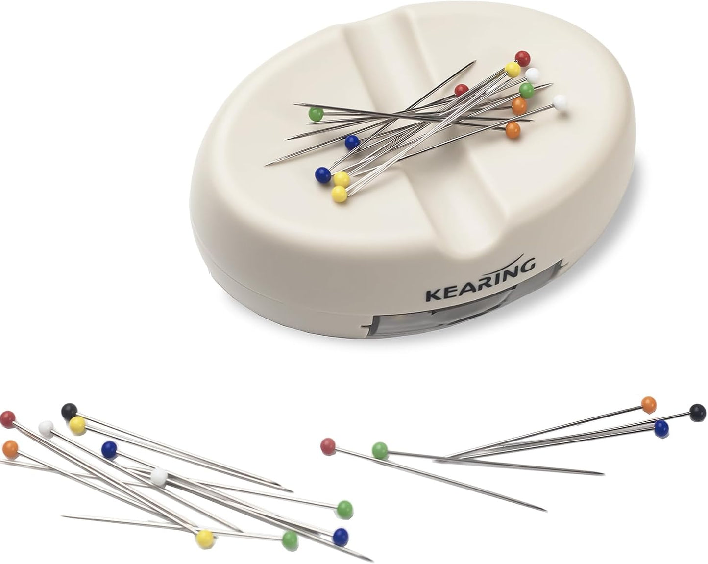 Oval Magnetic Pin Cushion with Needle Drawer