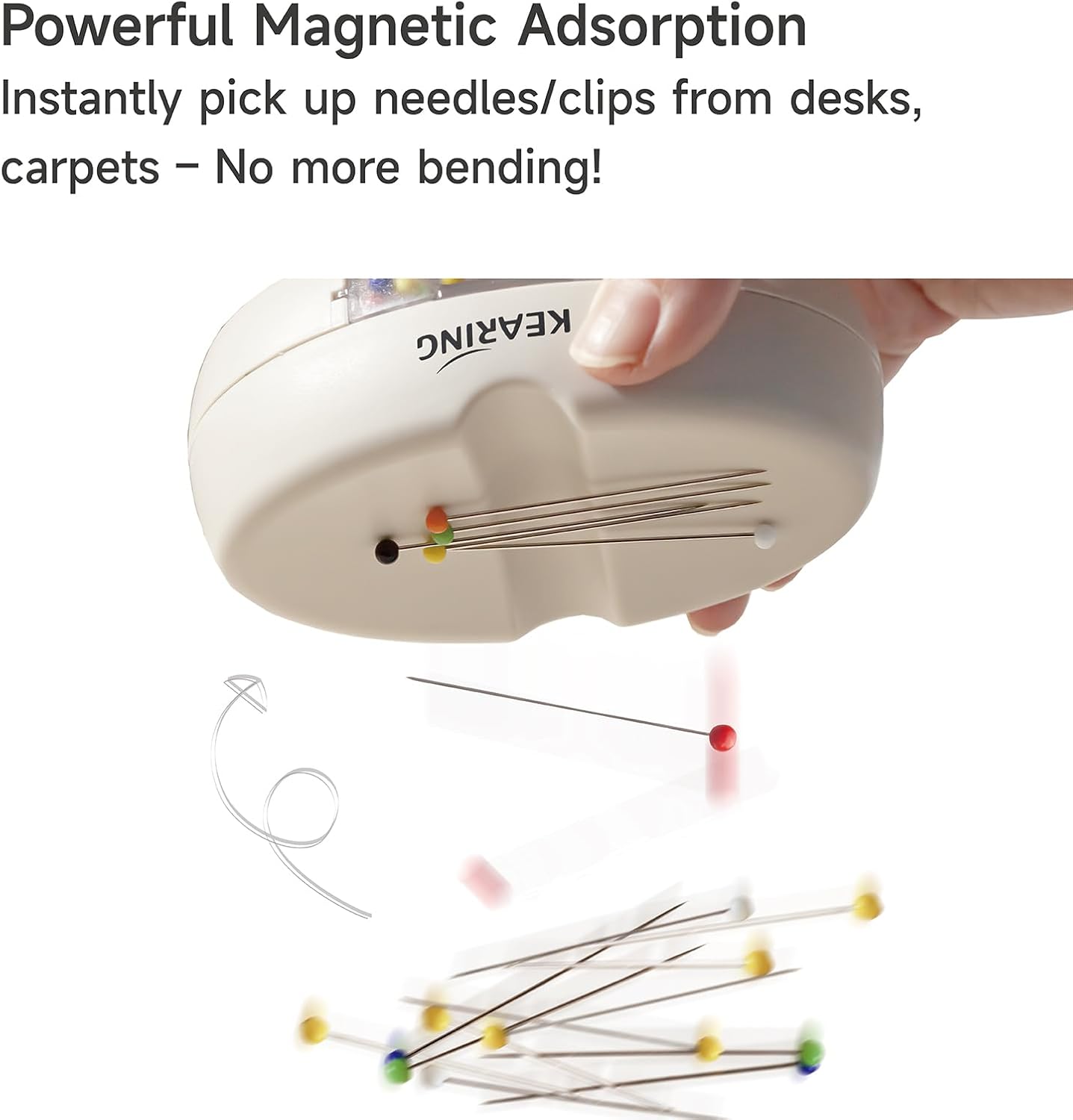 Oval Magnetic Pin Cushion with Needle Drawer
