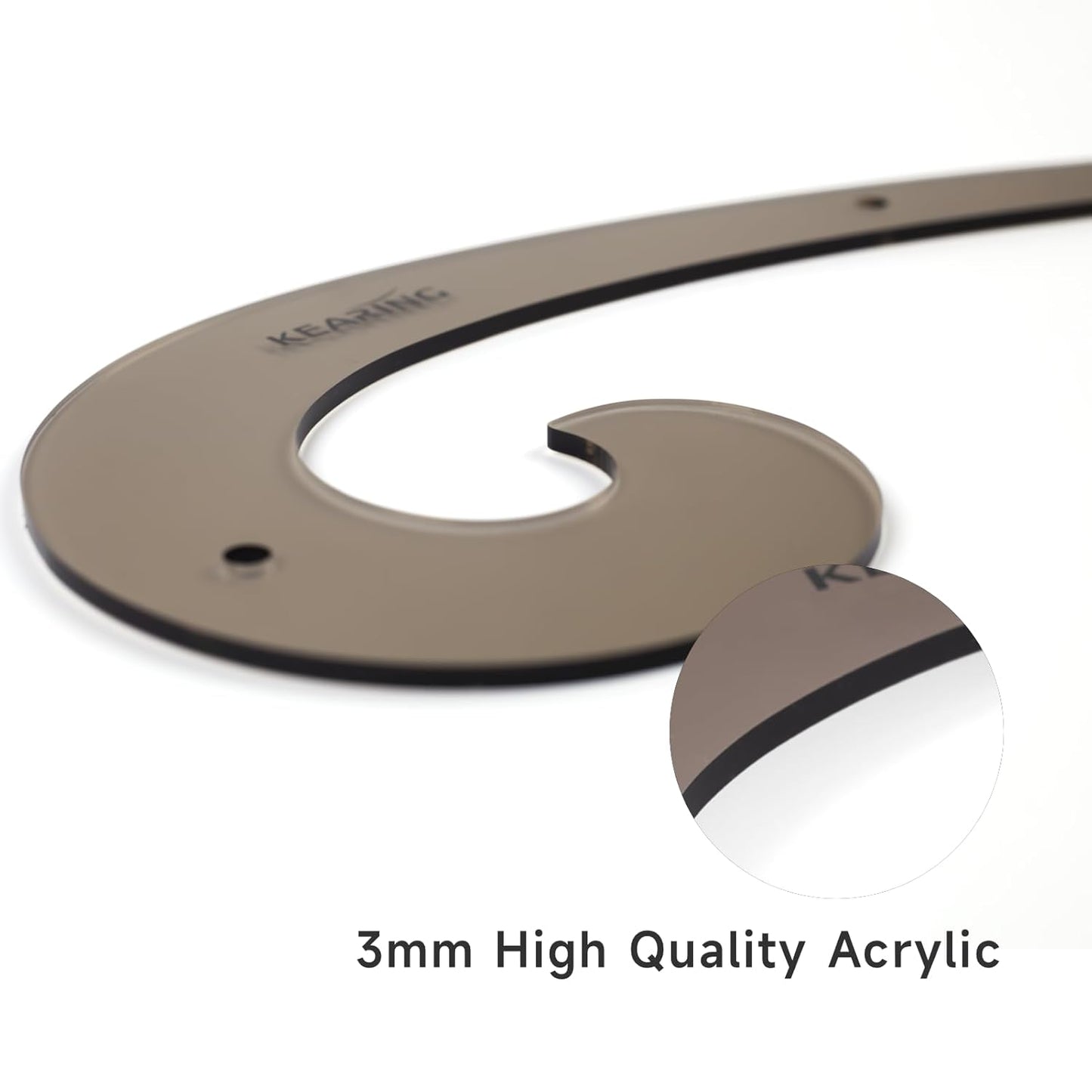 Comma Shaped French Curve Ruler, No Measurements, 9"
