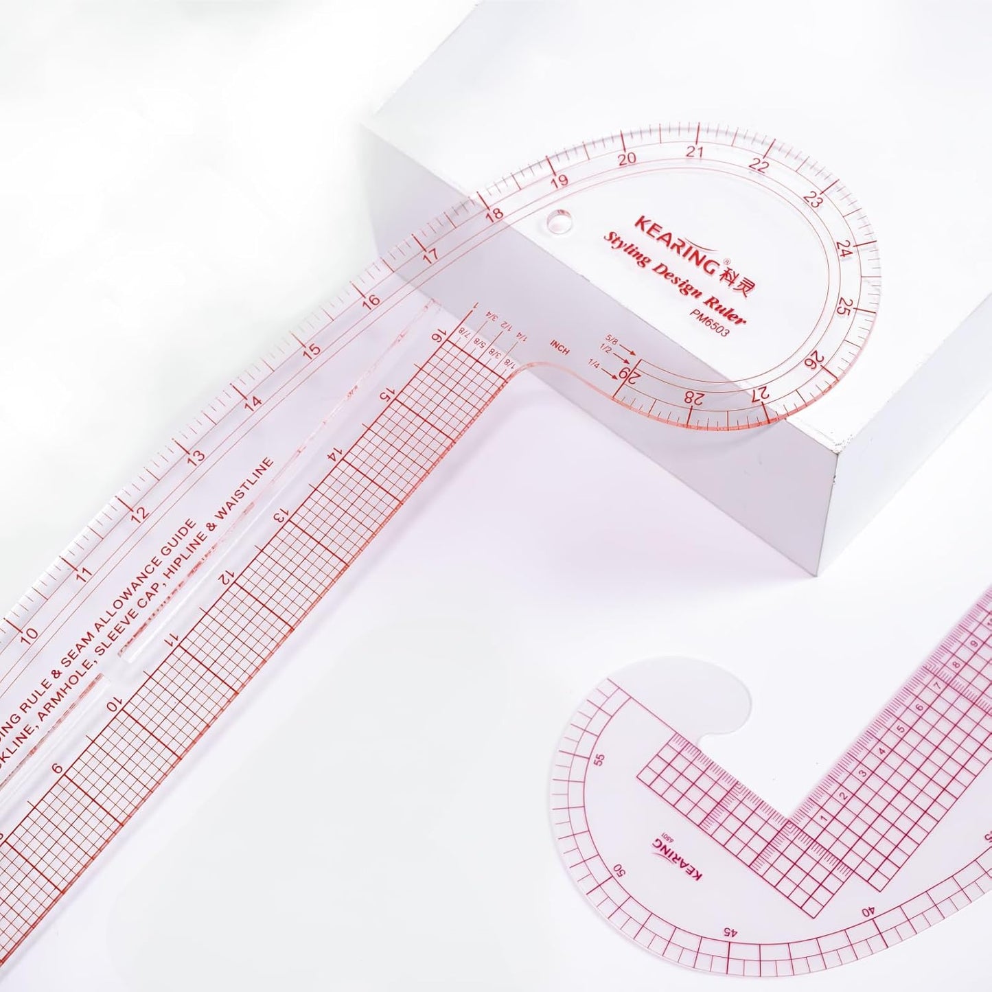 4-in-1 Styling Design Marking Ruler, French Curve, Hip Ruler, Vary Form Curve Ruler
