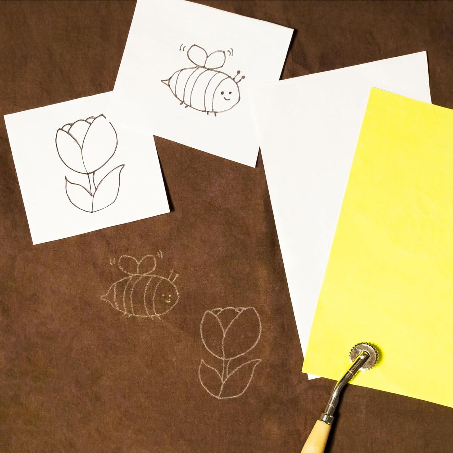 Dressmakers Tracing Paper Yellow and White, Large Sized 32" x 22"