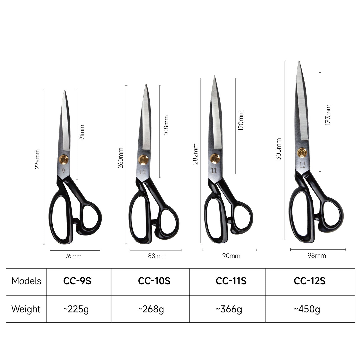 Heavy Duty Fabric Scissors, Professional Tailor Shears