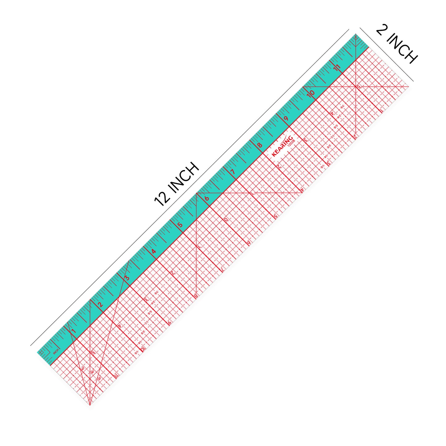Kearing® Dual-Color Non-Slip Pattern Grading Ruler