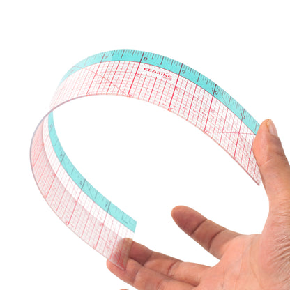 Kearing® Dual-Color Non-Slip Pattern Grading Ruler