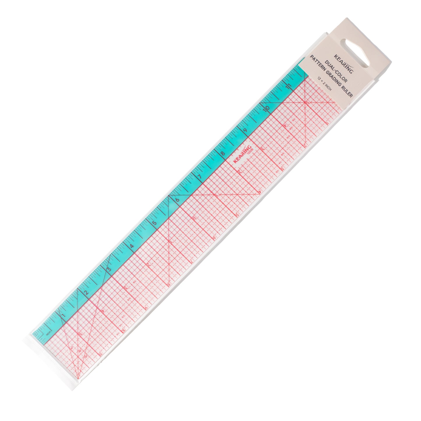 Kearing® Dual-Color Non-Slip Pattern Grading Ruler