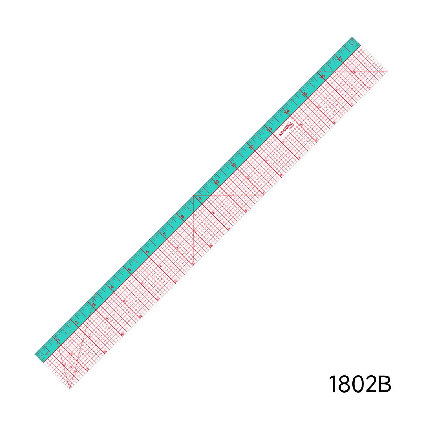 Kearing® Dual-Color Non-Slip Pattern Grading Ruler