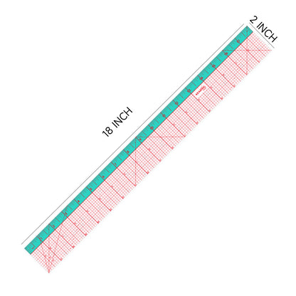 Kearing® Dual-Color Non-Slip Pattern Grading Ruler