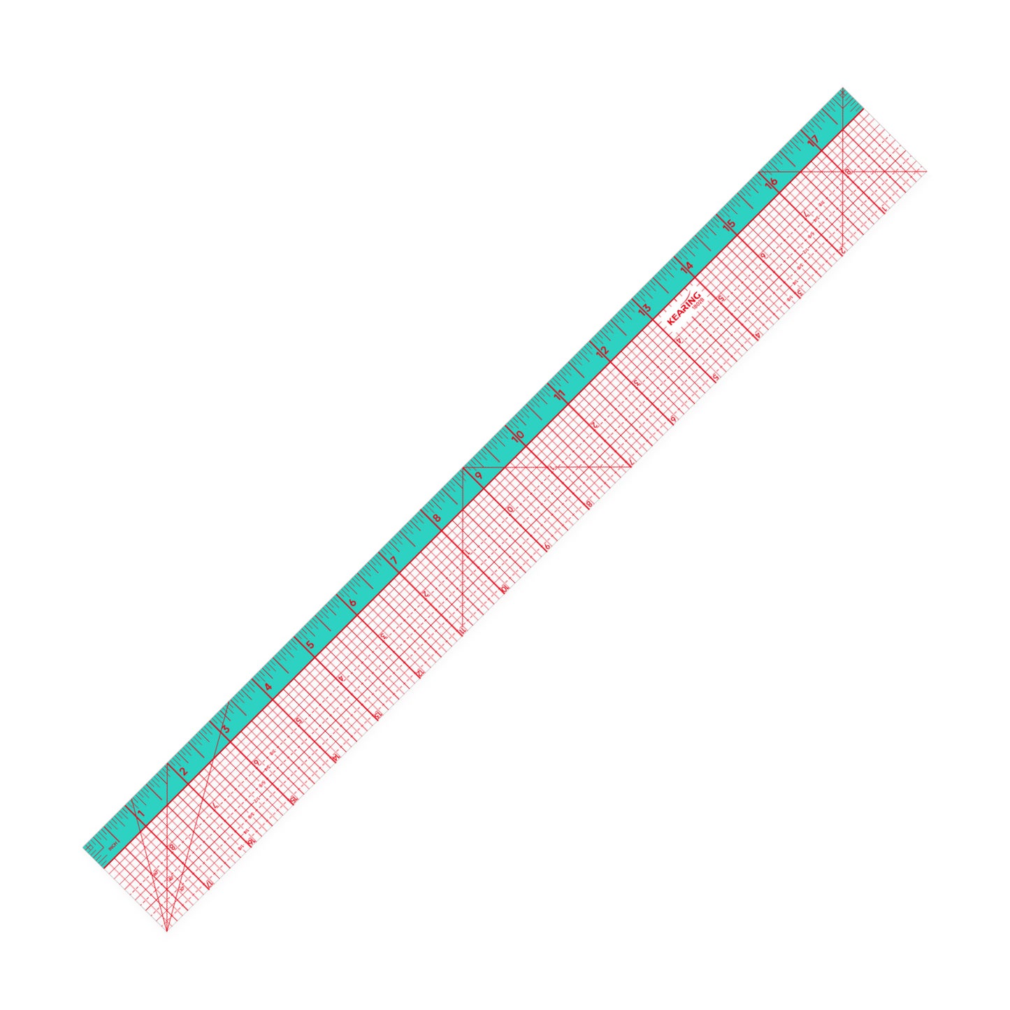 Kearing® Dual-Color Non-Slip Pattern Grading Ruler
