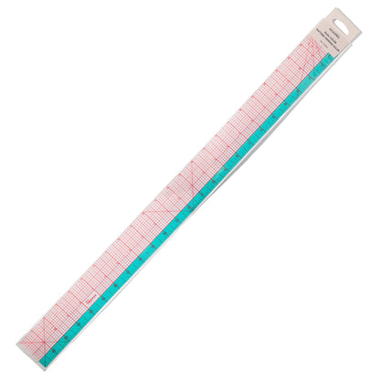 Kearing® 2402B 24“ Clear Sewing Ruler, Flexible PVC Dual Color Pattern Grading Ruler, 1.2mm Transparent Fabric Grid Ruler for Quilting, Dress Making & Fashion Design