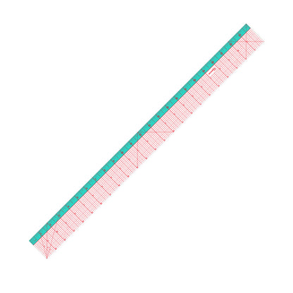 Kearing® 2402B 24“ Clear Sewing Ruler, Flexible PVC Dual Color Pattern Grading Ruler, 1.2mm Transparent Fabric Grid Ruler for Quilting, Dress Making & Fashion Design