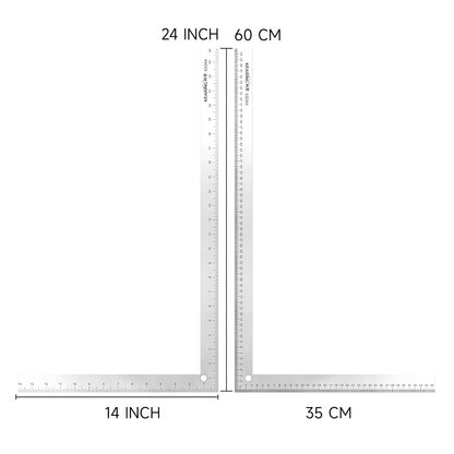 Double Sided L Square Ruler, Aviation Aluminum Ruler