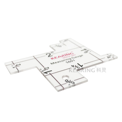 Plastic Seam Gauge for Sewing and Quilting, Measuring Gauge Ruler - 1/8" to 2"