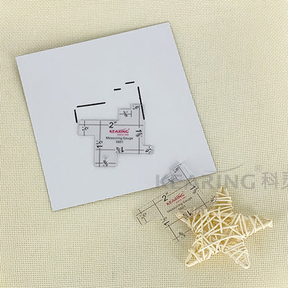 Plastic Seam Gauge for Sewing and Quilting, Measuring Gauge Ruler - 1/8" to 2"