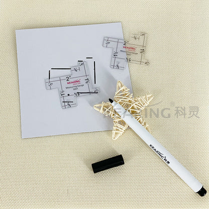 Plastic Seam Gauge for Sewing and Quilting, Measuring Gauge Ruler - 1/8" to 2"