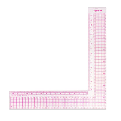 Plastic L Square Ruler, Clear Framing Square Ruler - Imperial and Metric Markings
