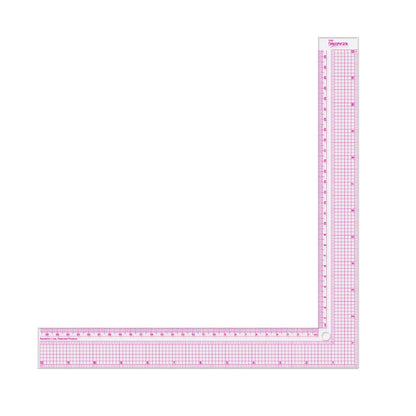 Plastic L Square Ruler, Clear Framing Square Ruler - Imperial and Metric Markings